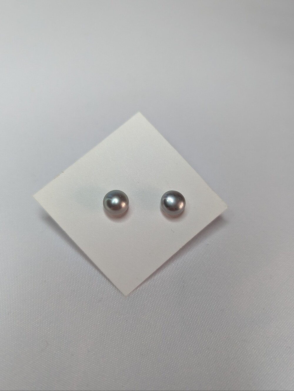 Classic Freshwater Silver Pearl Stud Earrings - Timeless